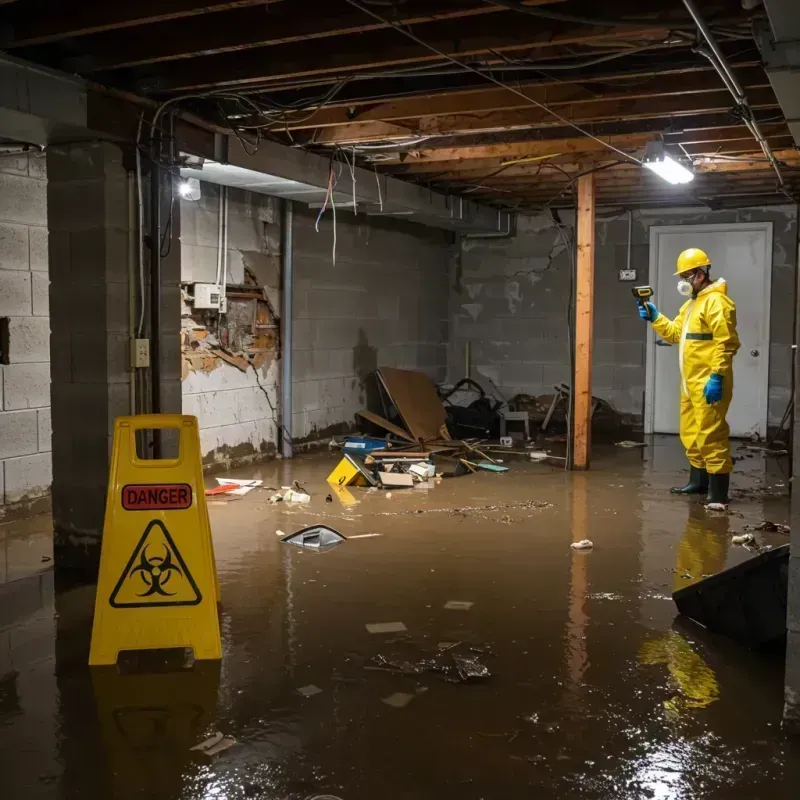 Flooded Basement Electrical Hazard in McChord Air Force Base, WA Property