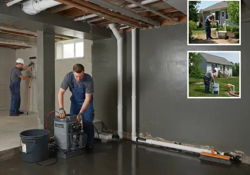 Basement Waterproofing and Flood Prevention process in McChord Air Force Base, WA